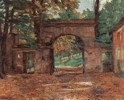 Wilhelm Trubner Neuburg Gates oil painting on canvas
